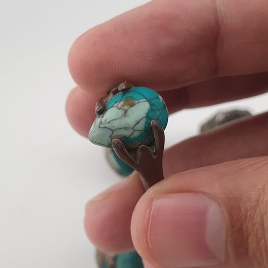 Antique 15 Heritage Style Rings Mixed Brass Glass & Decorative Stone Collection
