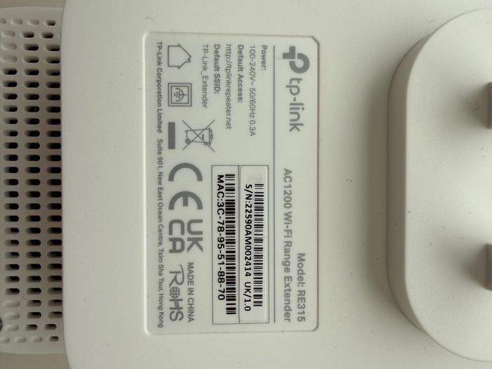 tp-link ac1200 RE315 WiFi Extender Booster