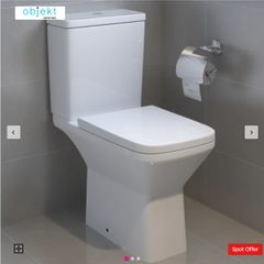 Rimless Close Coupled Open Back Toilet