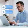 Bluetooth Headset V5.3, 100H Talk Handsfree Earpiece Wireless Headset with ENC Noise Canceling Microphone, LED Display, IP7 waterproof, in-Ear headphone for Business/Office/Driving Image 4