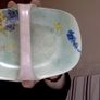 Antique Radford dish with handpainted flowers and handle Image 3