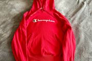 Champion Hoodie/Sweatshirt Red Medium