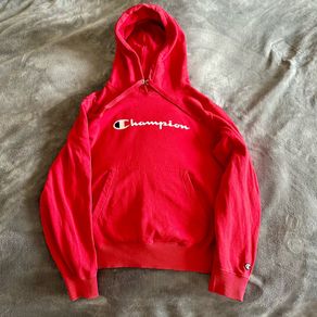 Champion Hoodie/Sweatshirt Red Medium