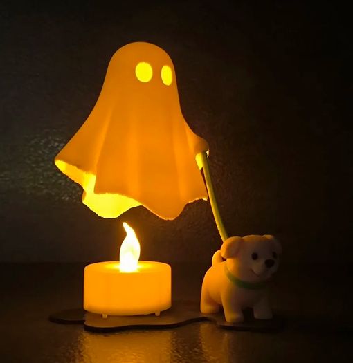 Ghost with dog table lamp perfect for Halloween Decoration