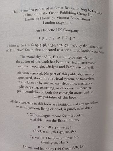 Children of the Lens (Golden Age Masterworks) by E.E. Doc Smith (Science Fiction Paperback 2019)