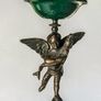 Antique Italian Alabaster and bronze candleholder Image 3