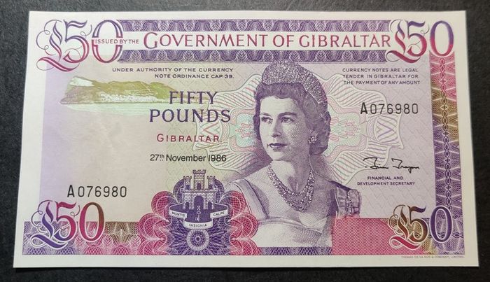 Gibraltar 50 Pounds 1982 BUNC