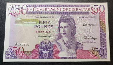 Gibraltar 50 Pounds 1982 BUNC