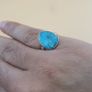Natural Arizona Turquoise Sterling Silver Ring Handcrafted Boho Small Finger Gemstone Jewelry Image 10