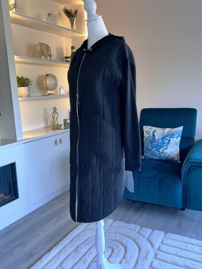 Black Long Coat from Inco Boutique. Size UK 8 / EU 36