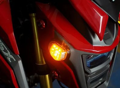 Motorcycle Motorbike Flashing Light, Motorcycle Turn Signal 9LED Piranha Turn Signal Embedded Light