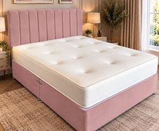 New pink 5ft kingsize base headboard and mattress
