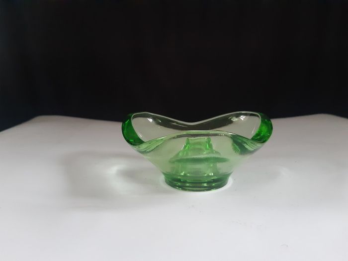 Green Glass Candle Holder