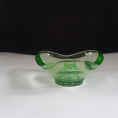 Green Glass Candle Holder