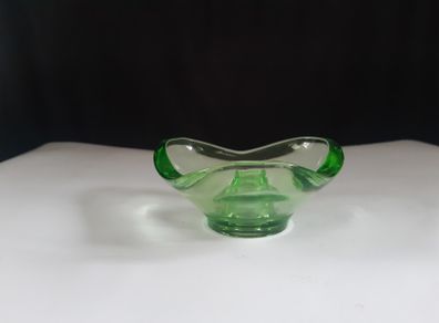 Green Glass Candle Holder