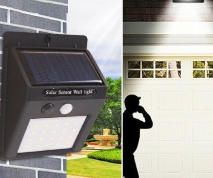 37555-2 2pcs 20 LED Solar Power Garden Lamp