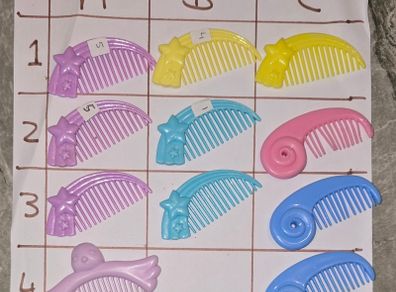 3 Euro Each - Shooting Star Combs - MLP G1 My Little Pony Accessories