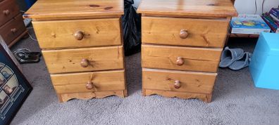 Pine Bedside Locker x 2