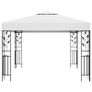 Gazebo with String Lights 3x3 m White 180 g/m sq Image 3
