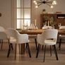 Luna Modern Boucle Armchair with Cut Out Backrest Design Image 2