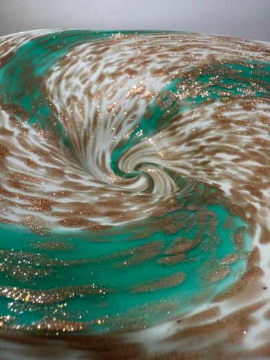 Fratelli Toso Murano, legendary Starry Night Organic Bowl. Ermanno Toso Design. c.1955 to 1965