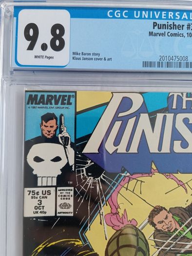 The Punisher Issue 3 CBCS / CGC 9.8  Certified Graded Comic Framed  DC Marvel