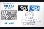 1973 Ireland Europa Commemorative Stamp Illustrated Addressed First Day Cover (FDC) with Corcaigh (Cork) cancel