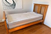Solid Oak single bed modern style like new