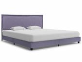 Bed Frame Light Grey Fabric 150x200 cm