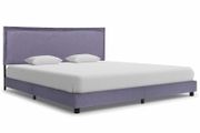Bed Frame Light Grey Fabric 150x200 cm