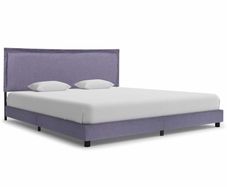 Bed Frame Light Grey Fabric 150x200 cm