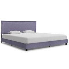 Bed Frame Light Grey Fabric 150x200 cm