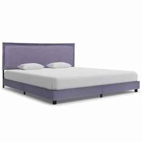 Bed Frame Light Grey Fabric 150x200 cm