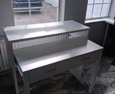 White computer desk
