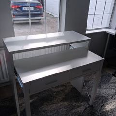 White computer desk