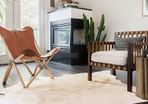 Real Cow Hide Rug 150x170 cm Beige