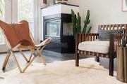 Real Cow Hide Rug 150x170 cm Beige