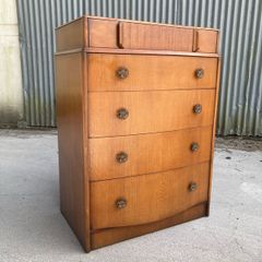 Art Deco Waterfall Chest of Drawers - The Vintage Furniture Warehouse and Showroom Open Saturday 9th May 12 til 4pm Eircode R95T227