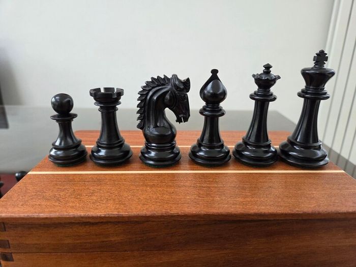 Ebony chess pieces