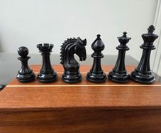Ebony chess pieces