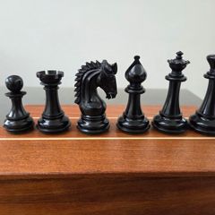 Ebony chess pieces