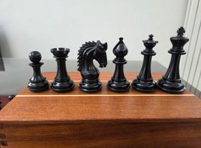 Ebony chess pieces