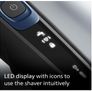 Philips Shaver Series 5000 - Wet & Dry Electric Men's Shaver in Metallic Blue with Precision Trimmer and Soft Pouch Travel Case Image 4