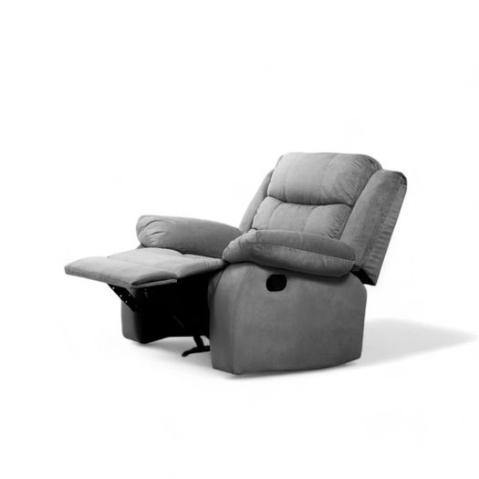Single Chair Fabric Recliner Sofa - Grey