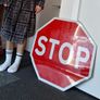 Real Metal Street Stop Sign Image 6