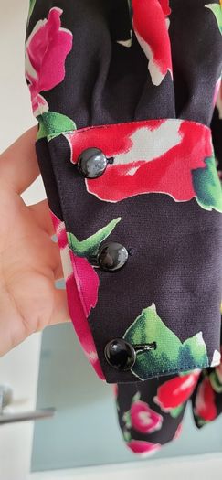 SOZI Garden Party floral on black dress Sz L (Fit 10-12 UK) - Rrp 199 (New)