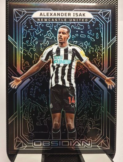 Panini Obsidian #76 Alexander Isak, Newcastle United Silver Etch 059/115