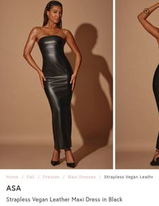leather maxi dress