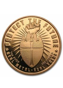 1 oz Copper Round Bullion Not Bits Safety In Numbers Series