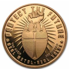 1 oz Copper Round Bullion Not Bits Safety In Numbers Series